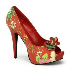 LOLITA 11, RED FLORAL FABRIC